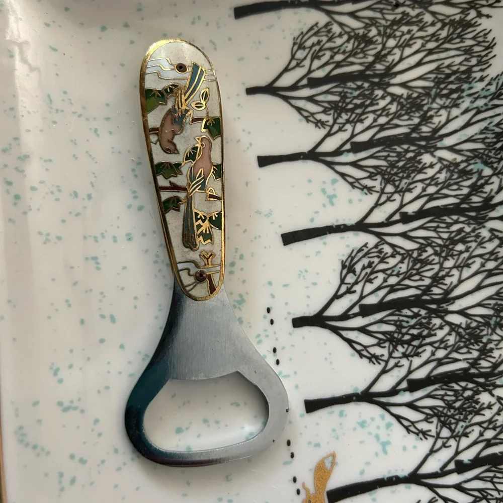 Vintage Cloisonné Bottle Opener